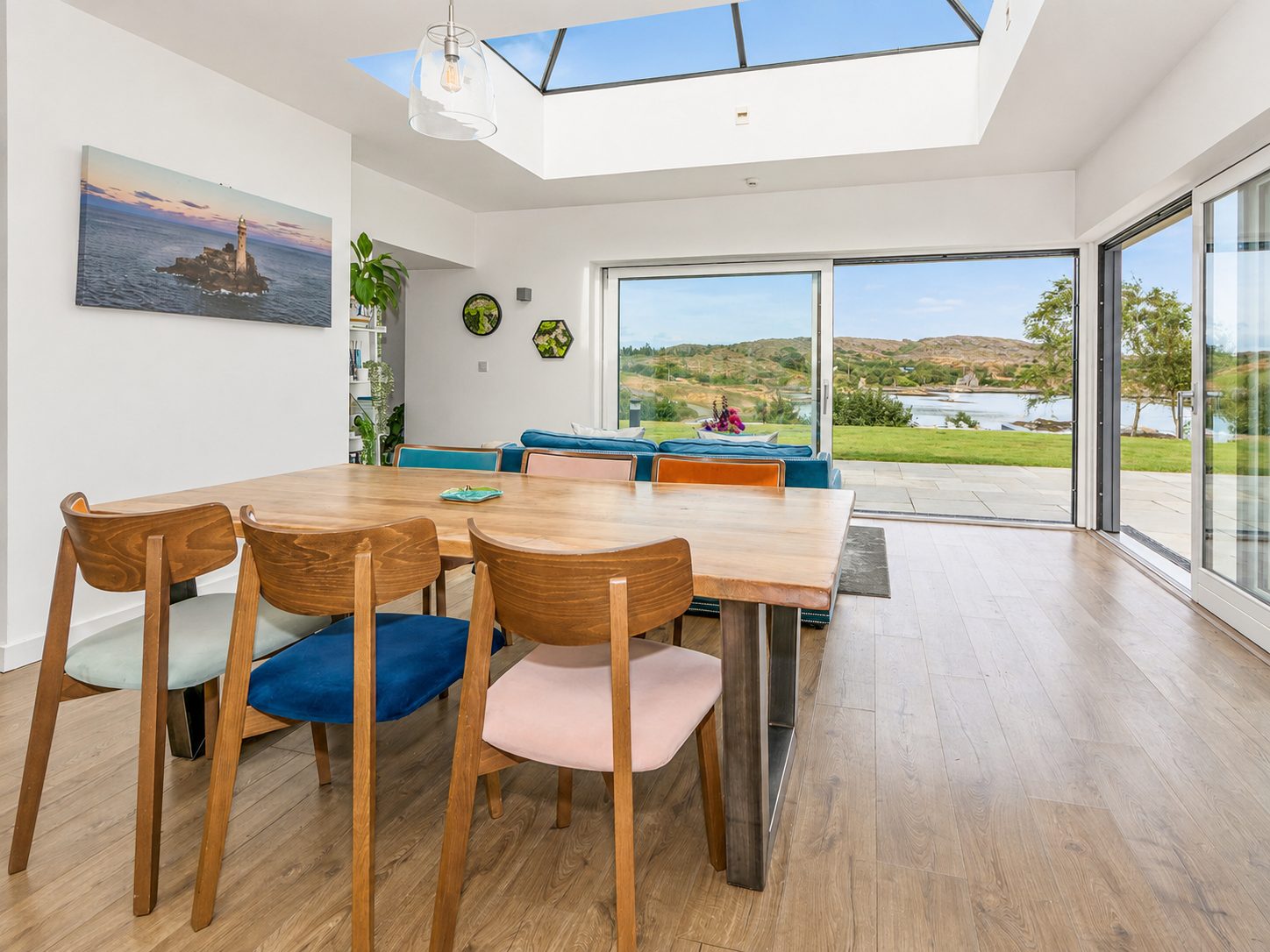 Dining area in Strandville's light-filled contemporary extension