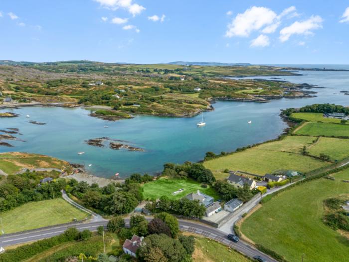 Aerial view of Strandville within Toormore Cove